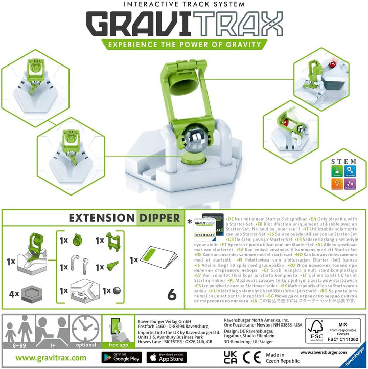 Ravensburger GraviTrax Kugelbahn - Erweiterung Action-Stein Dipper 26179, für Kinder ab 8 Jahren und