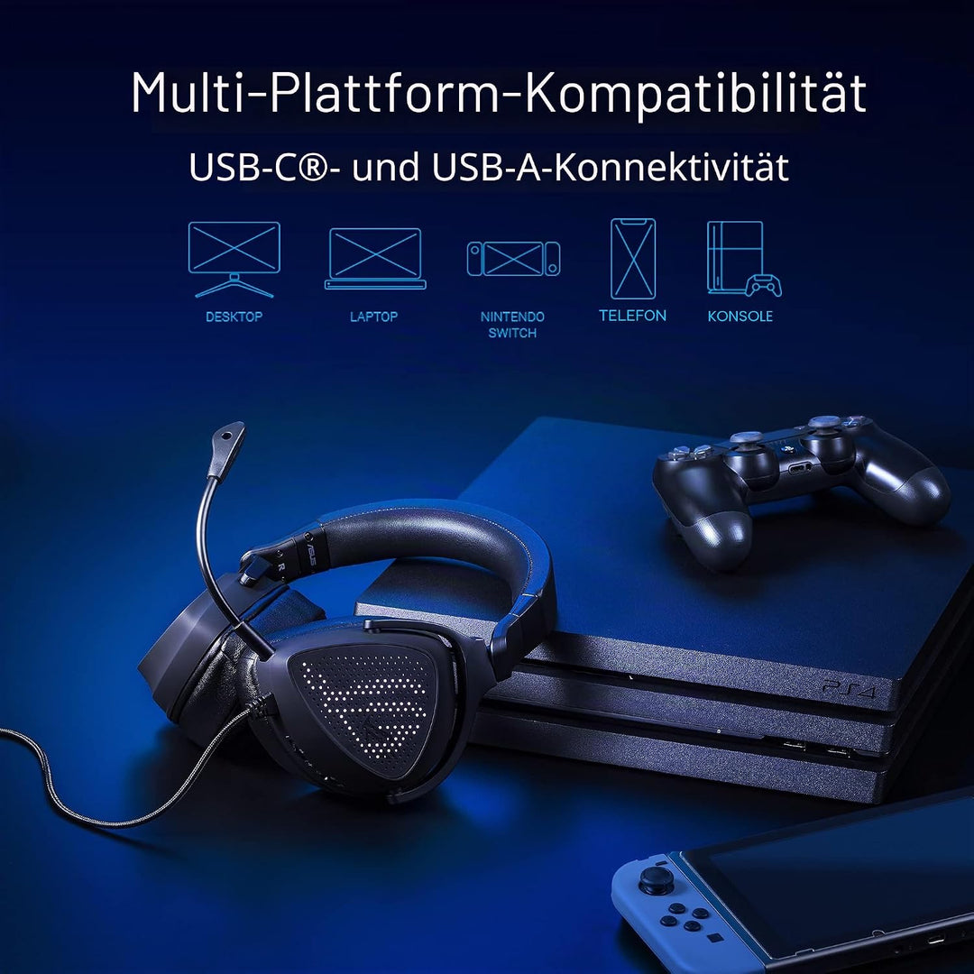 ASUS ROG Delta S Animate Leichtes USB-C-Gaming-Headset mit KI-Rauschunterdrückung Mikrofon, MQA-Rend