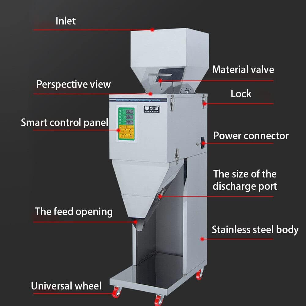 Automatisch Abfüllmaschine Wiegen 200W, Pulver Abfüllmaschine 10-999g Füllmaschine Verpackungsmaschi