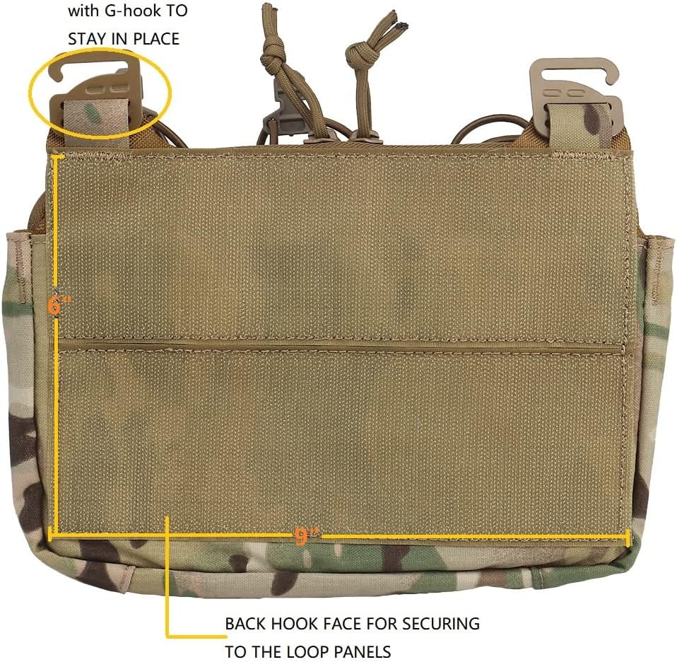 G-Hook DOPE Front Flap Double Stack Abdominal Fanny Pack Dreifache Magazintasche für Tactical Chest