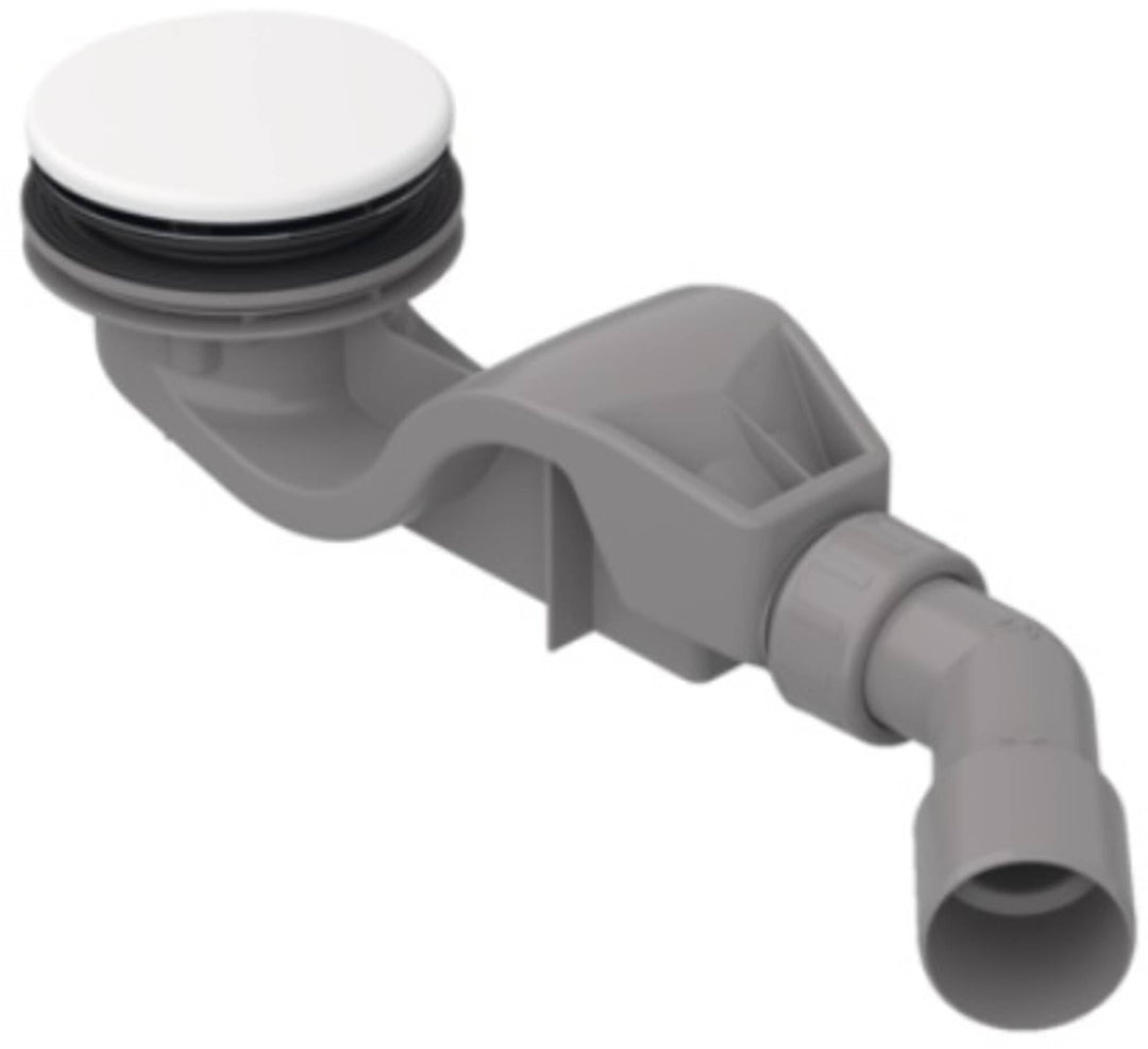 Bette Solid 50 Ablaufgarnitur, seitlich 0,6 l/s, mit Antirutsch Pro oder Sense, B598-, Farbe: Weiss