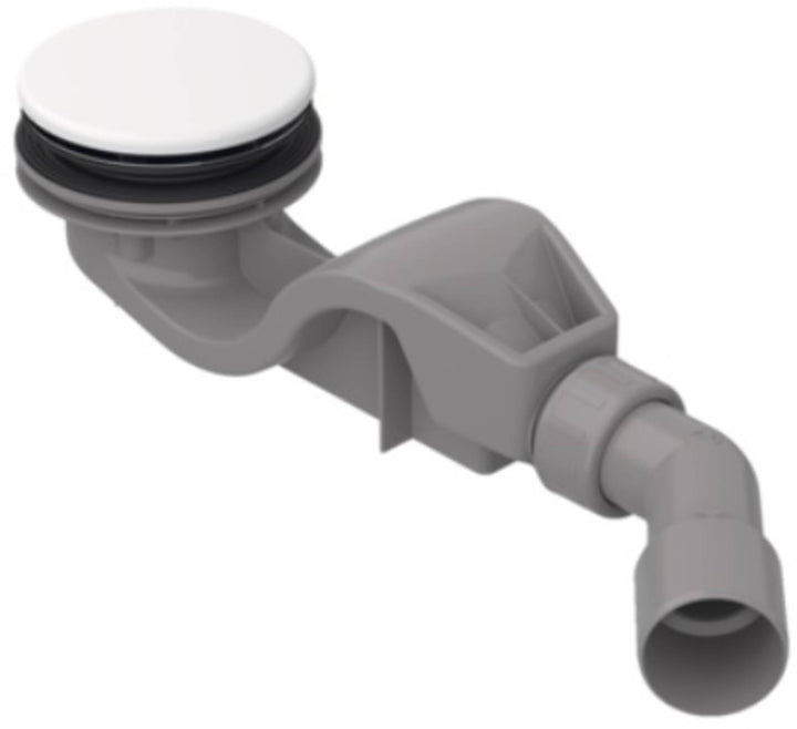 Bette Solid 50 Ablaufgarnitur, seitlich 0,6 l/s, mit Antirutsch Pro oder Sense, B598-, Farbe: Weiss