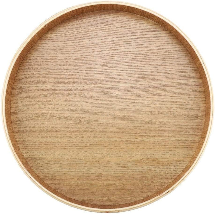 tablett schwarz, tablett serviertablett, Rund Serviertablett, 30cm Hölzerner Platten Tablett Holz Kü