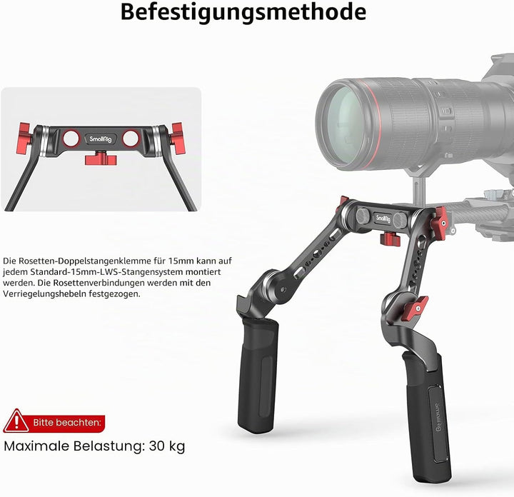 SMALLRIG Shoulder Rig Handle Kit mit Rosette für DSLR Kamera Rig- 2002