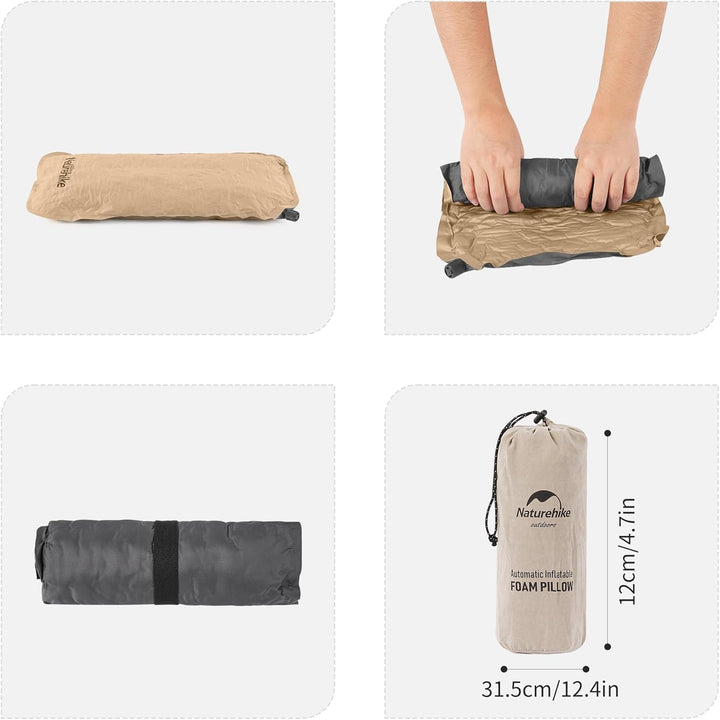 Naturehike Campingkissen|Reisekissen|Strandkissen|Lendenkissen Selbstaufblasendes Kissen Camping zub