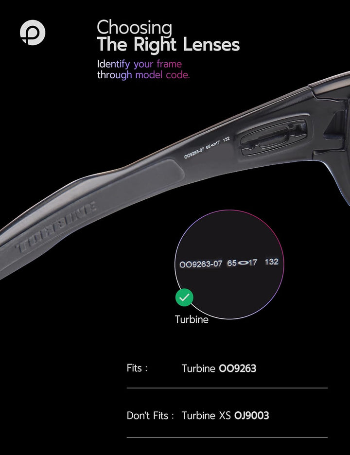 PapaViva Ersatzlinsen für Oakley Turbine OO9263 Blaugrün Pro+, Blaugrün Pro+