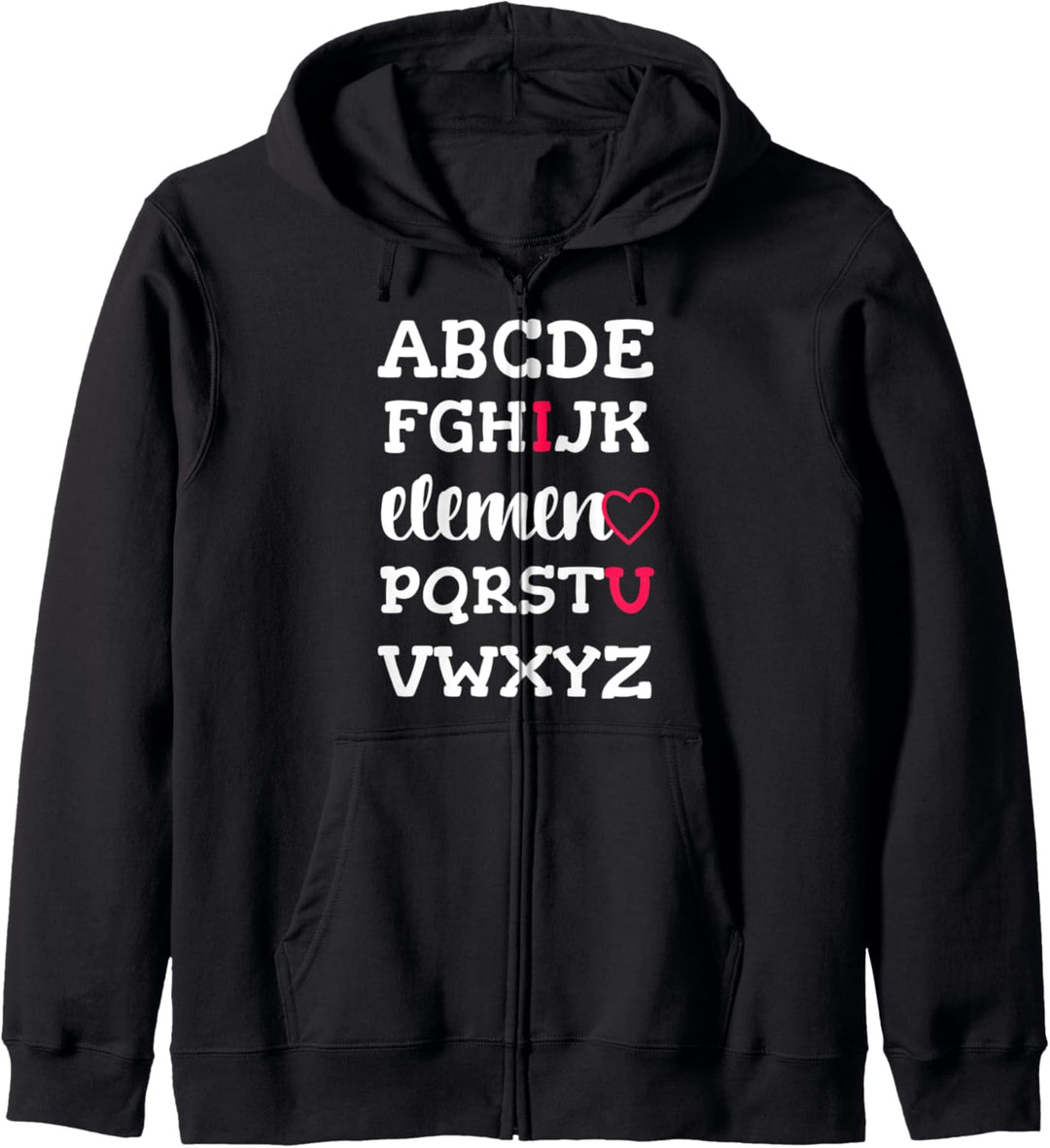 Valentinstag Geschenk Alphabet Lehrer Lehrerin Geschenkidee Kapuzenjacke