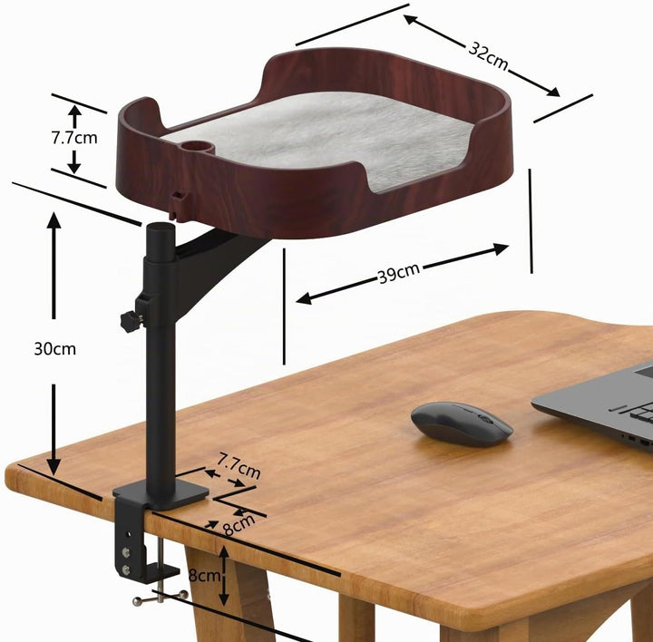 Bürotisch Katzenbett - Adjustable Katzenliege mit Clip-Montage für Schreibtisch, Komfortable Katzenn