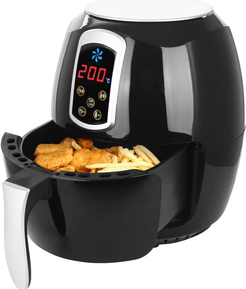 Epiq Heissluftfritteuse, Airfryer, Smart Fryer, Frittieren ohne Öl, 3,6 Liter Volumen, 1400 Watt, sc