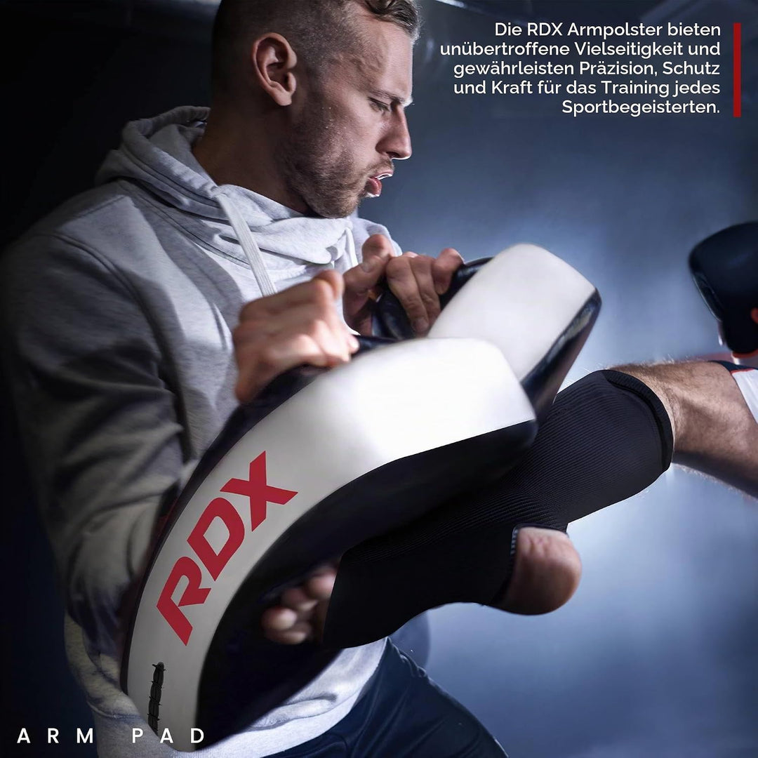 RDX Schlagpolster zum Kampfsport, Curved Trittschlagpolster Kickboxen, Muay Thai Training, Maya Hide