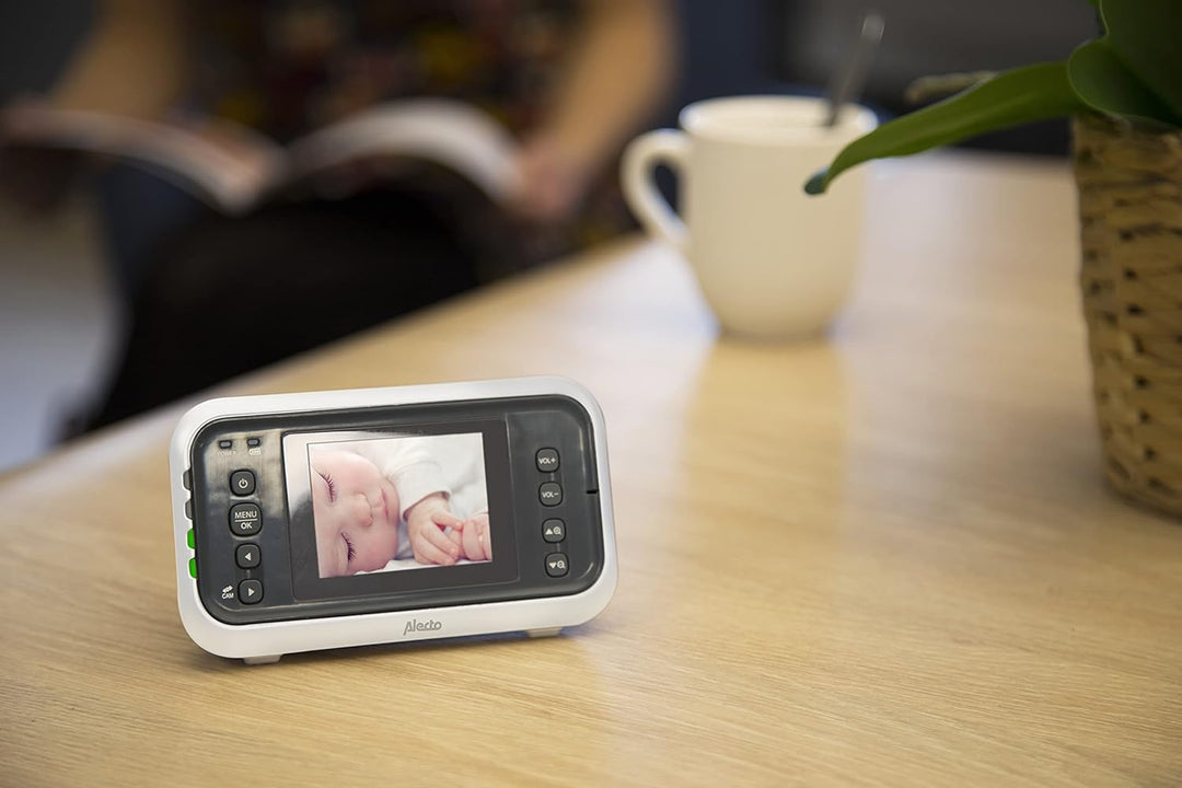 Alecto DVM75 Babyphone mit Kamera - Baby Monitor mit Nachtzicht - Indoor Babyfon mit Alarm und 2,4 Z