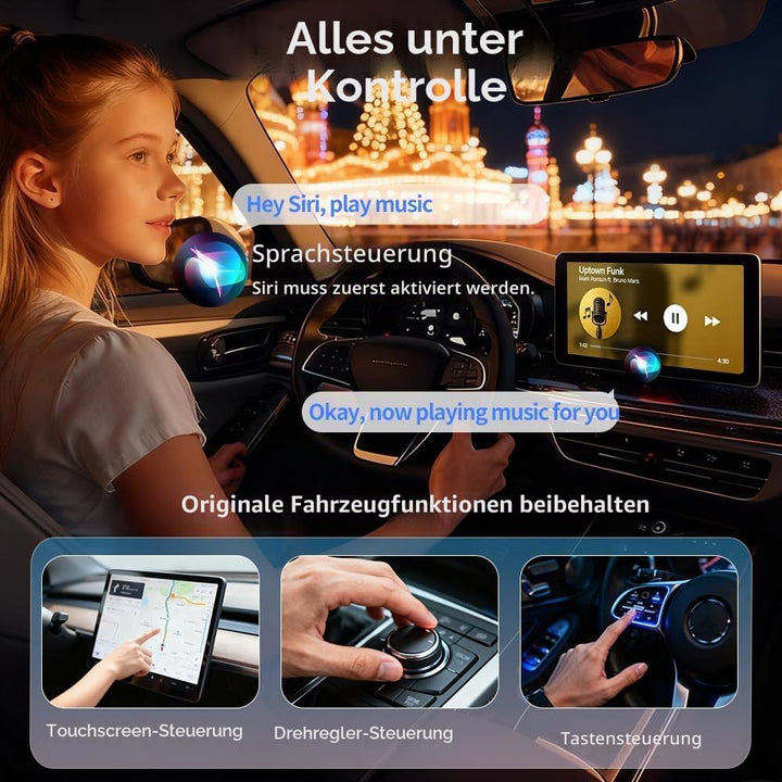 2 in 1 Wireless CarPlay Adapter, Kabelgebunden auf Kabellos, Mini USB Design für Autos mit CarPlay,