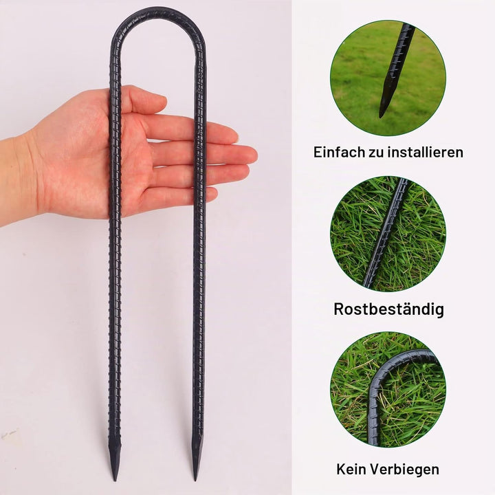 Bodenanker Trampolin 8pcs 8 Stück U Schwarz, 8 Stück U Schwarz