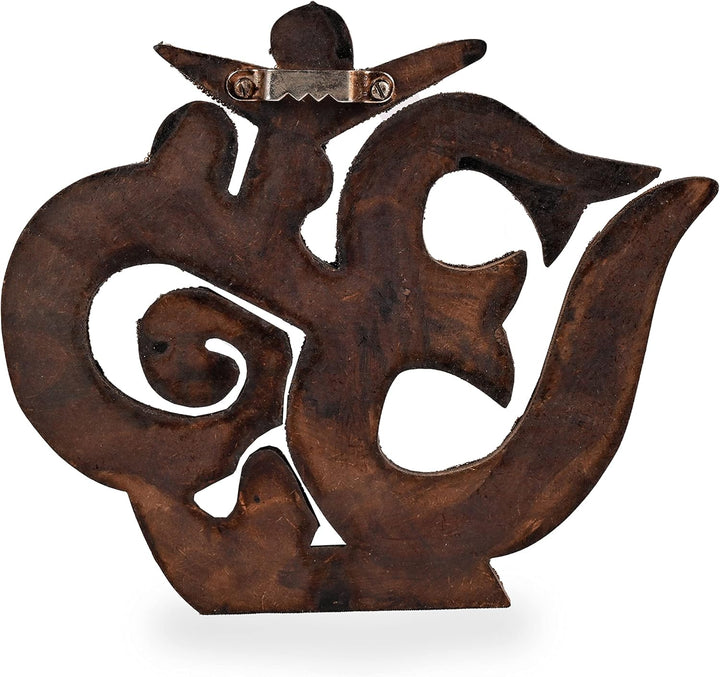 Wanddekoration aus Holz mit rotem Om-Symbol, handdekoriert, Om-Wandbehang für Wohnzimmer, Schlafzimm