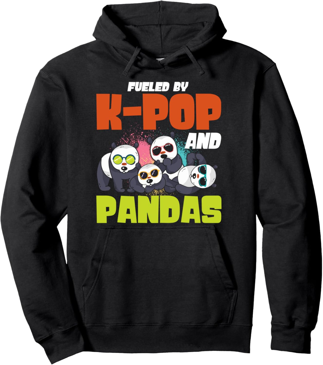 Angetrieben Durch K-Pop Und Pandas Kpop Merch Pullover Hoodie