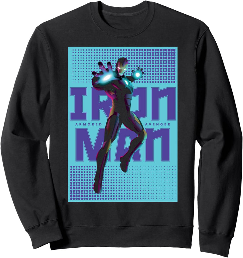 Marvel Iron Man Halftone Pop Art Poster Sweatshirt