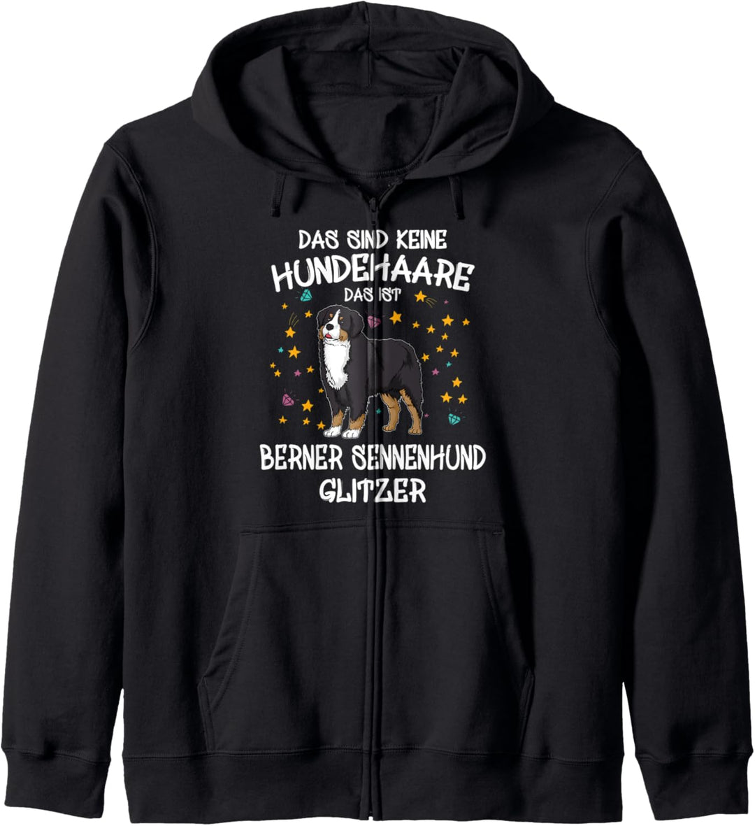 Berner Sennenhund Glitzer Hundehalter Geschenk Hunde Fun Kapuzenjacke