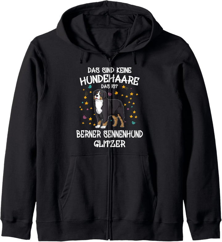 Berner Sennenhund Glitzer Hundehalter Geschenk Hunde Fun Kapuzenjacke