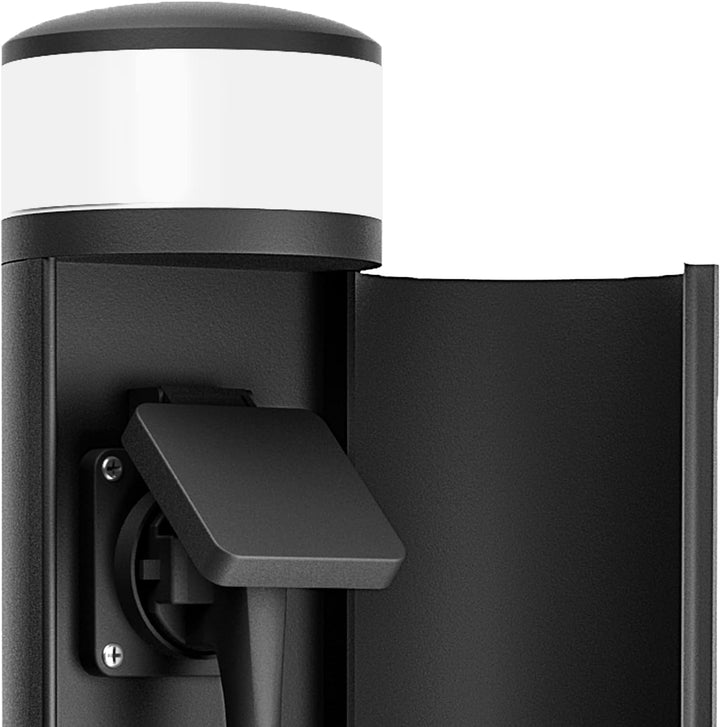 SSC-LUXon PALISO Design Lichtsäule Garten mit 2x Steckdosen für Aussen - Aussenstehlampe Pollerleuch