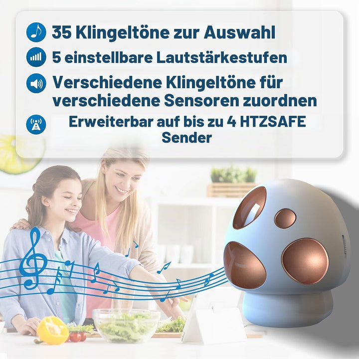 HTZSAFE Solar-Auffahrtsalarm mit Einer Reichweite von 1/2 Meilen – wetterfester, kabelloser Bewegung