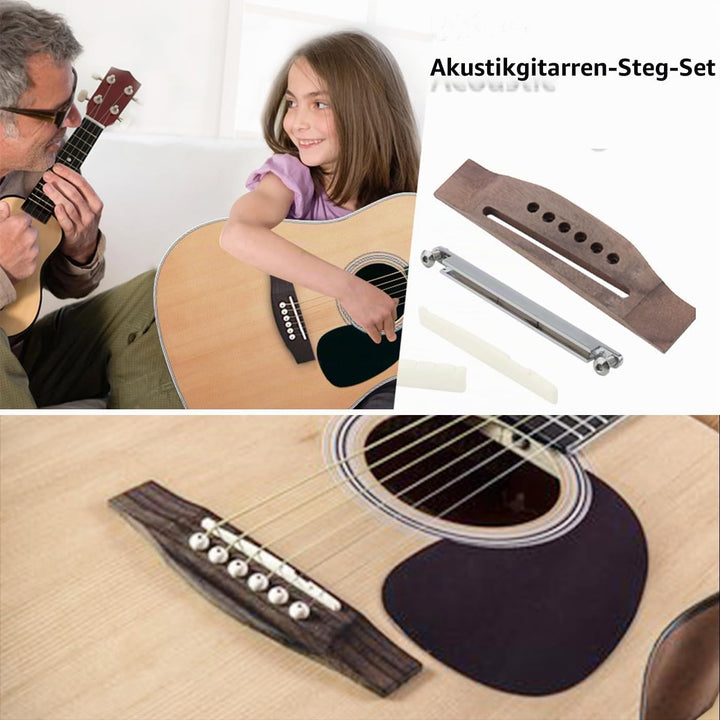 Verstellbarer Steg aus Palisanderholz für Akustikgitarre, 6 Saiten, Ersatzteil.