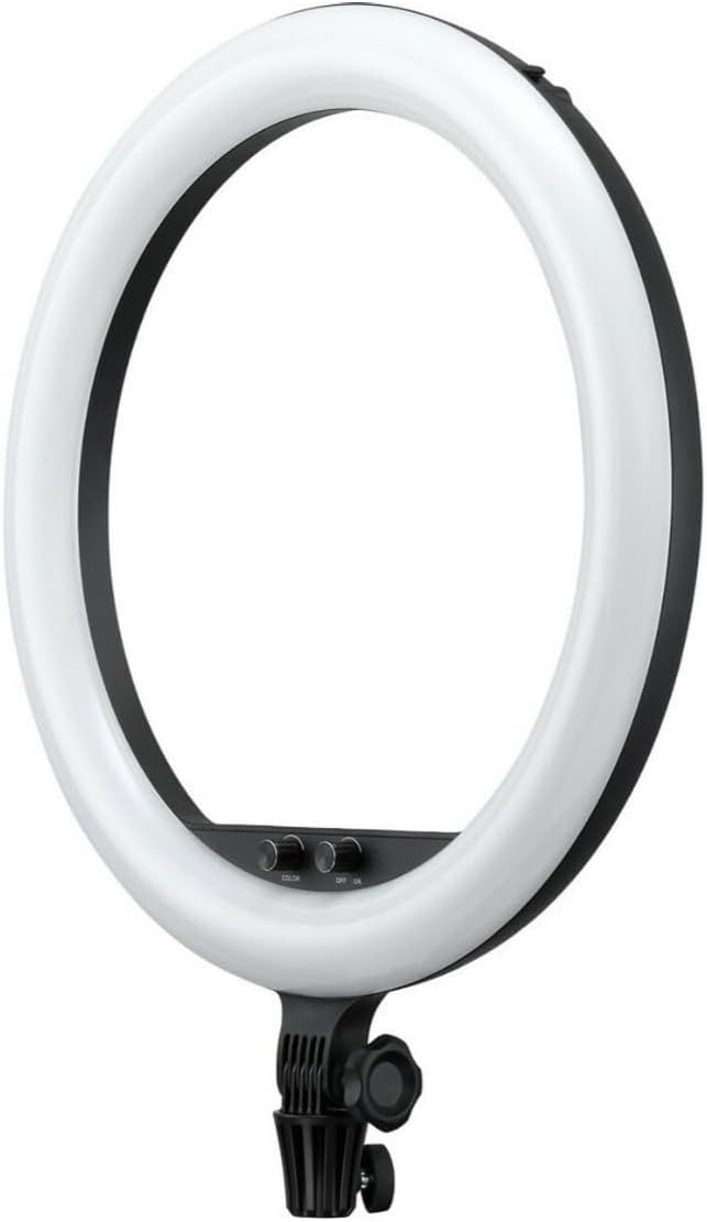 Godox LR150 LED Ringlicht Schwarz - 18 Zoll einstellbare Farbtemperatur Ringlampe mit Telefonhalteru