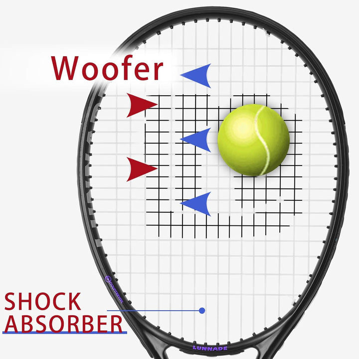 LUNNADE Tennisschläger für Erwachsene, 27 Zoll Leicht Tennisschläger mit Hülle, Geeignet für Damen H