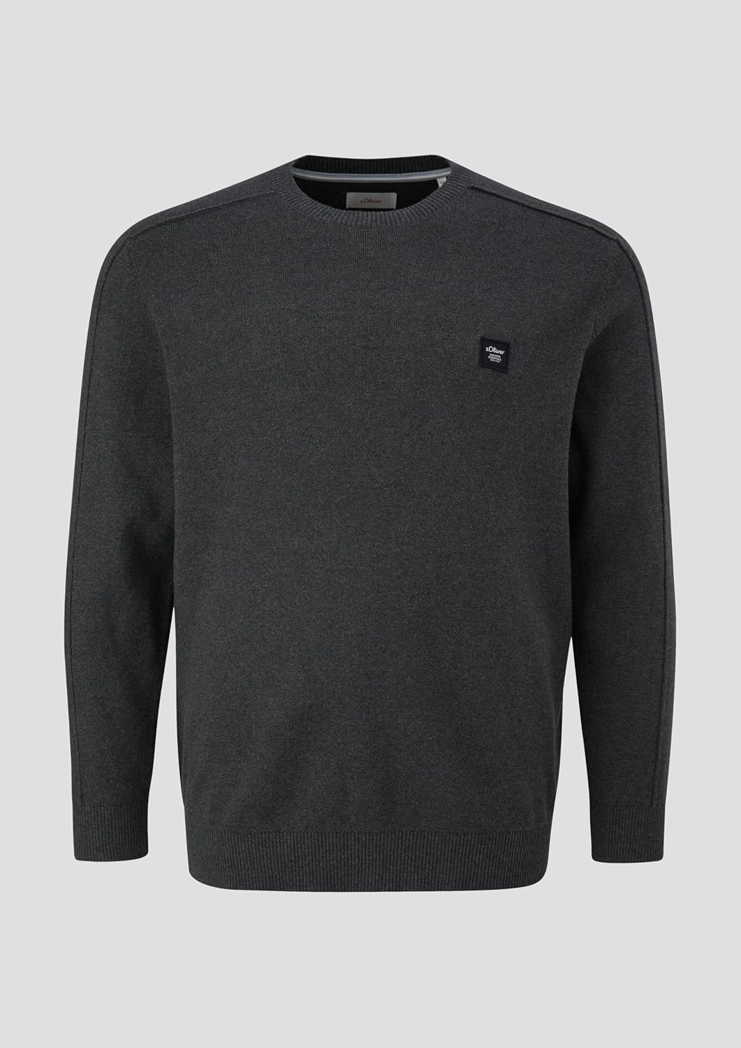 s.Oliver Herren Pullover mit Crew Neck, Grau