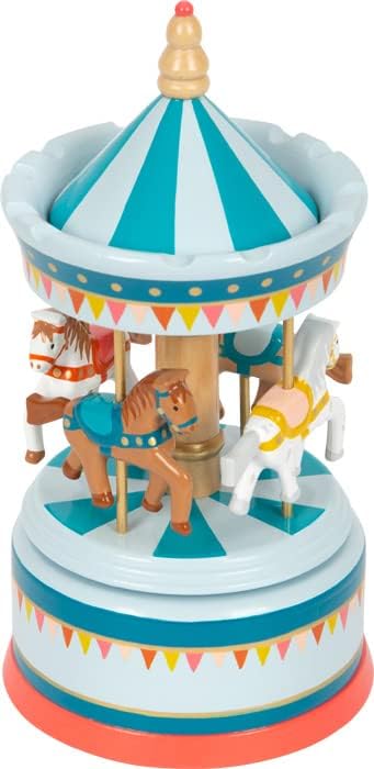 Small Foot Spieluhr Pferdekarussell Zirkus aus Holz, Dekoration für das Kinderzimmer, mit schöner Ei