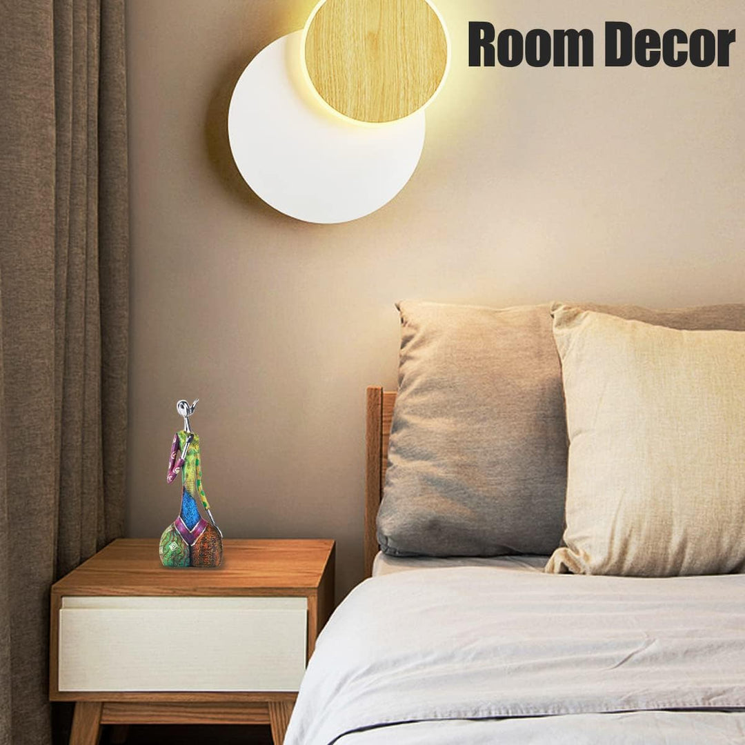 Statuen und Skulpturen Abstrakter Yoga-Kunst Frau, kreative Vollfarb-Ölgemälde-Kunst-Frauenstatue, M