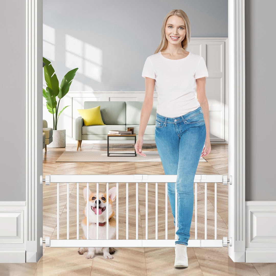 Kurzes Hundegitter, Fldofaves Extra breites 45-115cm Haustiergitter Gatter für Hunde im Innenbereich