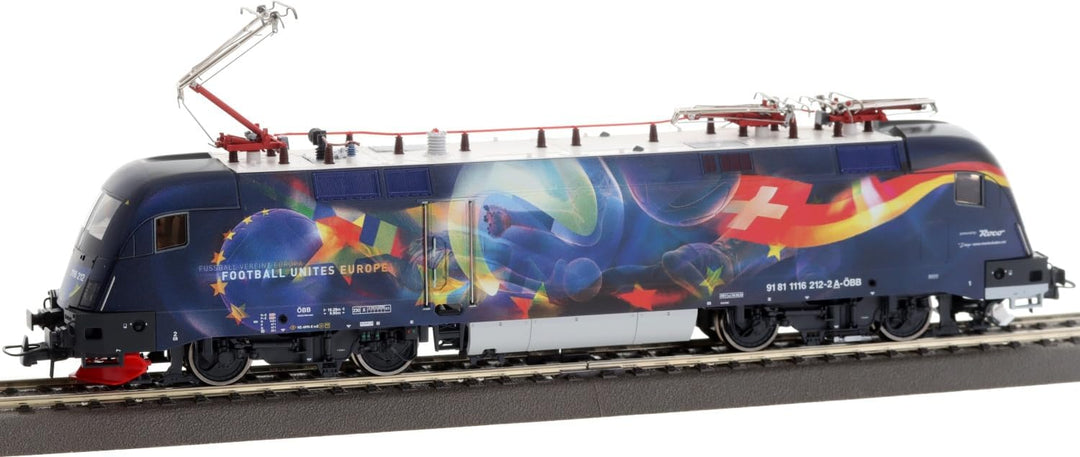 Roco 7520062 H0 E-Lok Rh 1116 Fussball vereint Europa der ÖBB