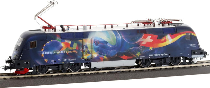 Roco 7520062 H0 E-Lok Rh 1116 Fussball vereint Europa der ÖBB