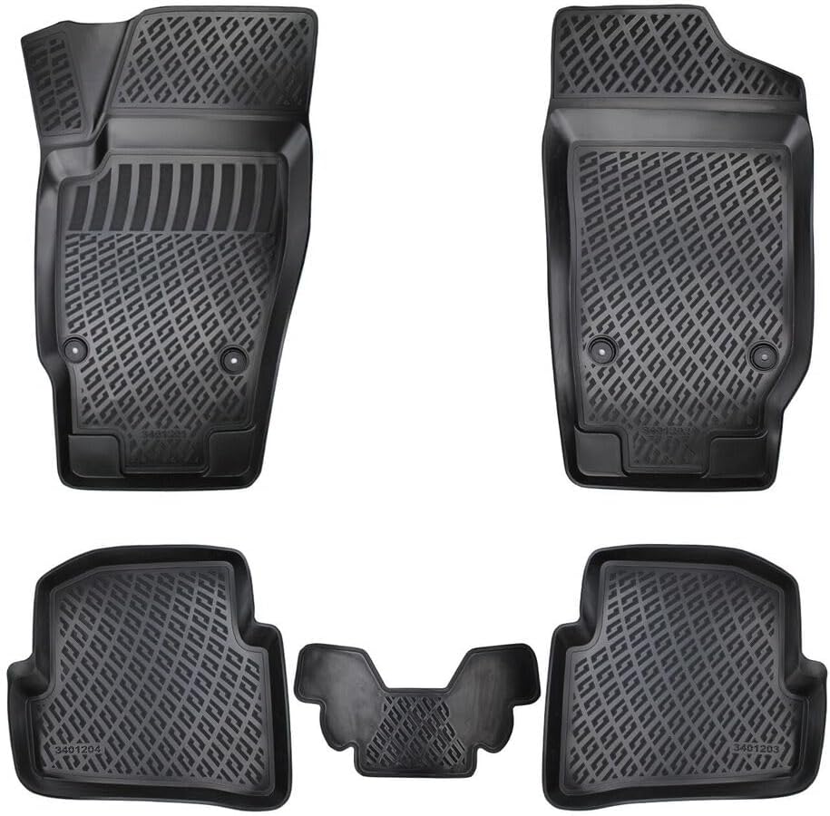 Rizline Passgenau 3D Fussmatten kompatibel mit Seat Ibiza III Typ 6L 2002-2008 Passgenau Fussmatten