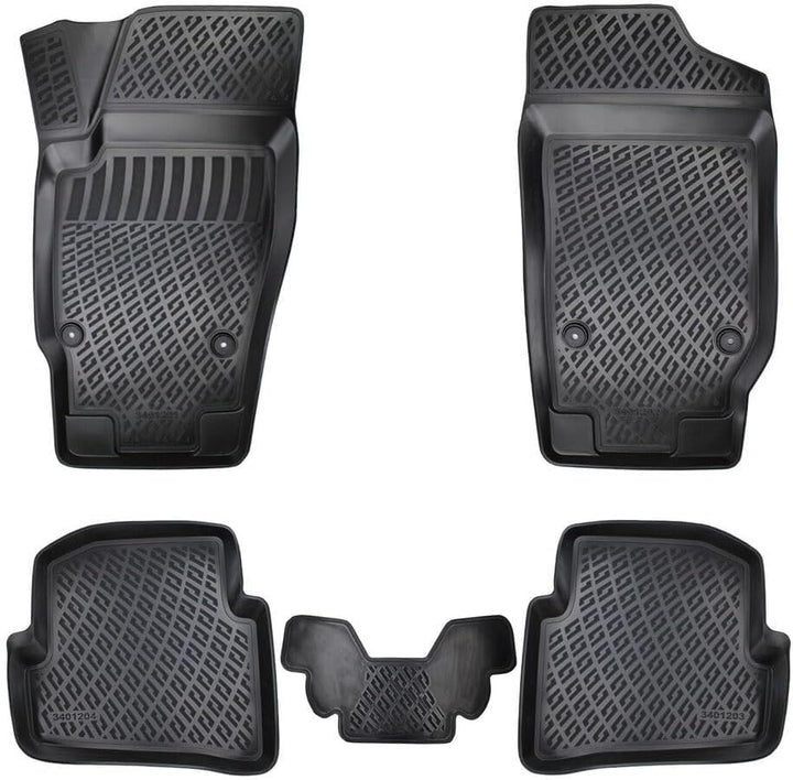 Rizline Passgenau 3D Fussmatten kompatibel mit Seat Ibiza III Typ 6L 2002-2008 Passgenau Fussmatten