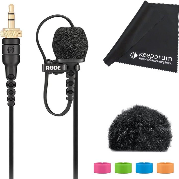 Rode Lavalier II Ansteck/Lavaliermikrofon Kondensator Mikrofon-Set + keepdrum Mikrofasertuch