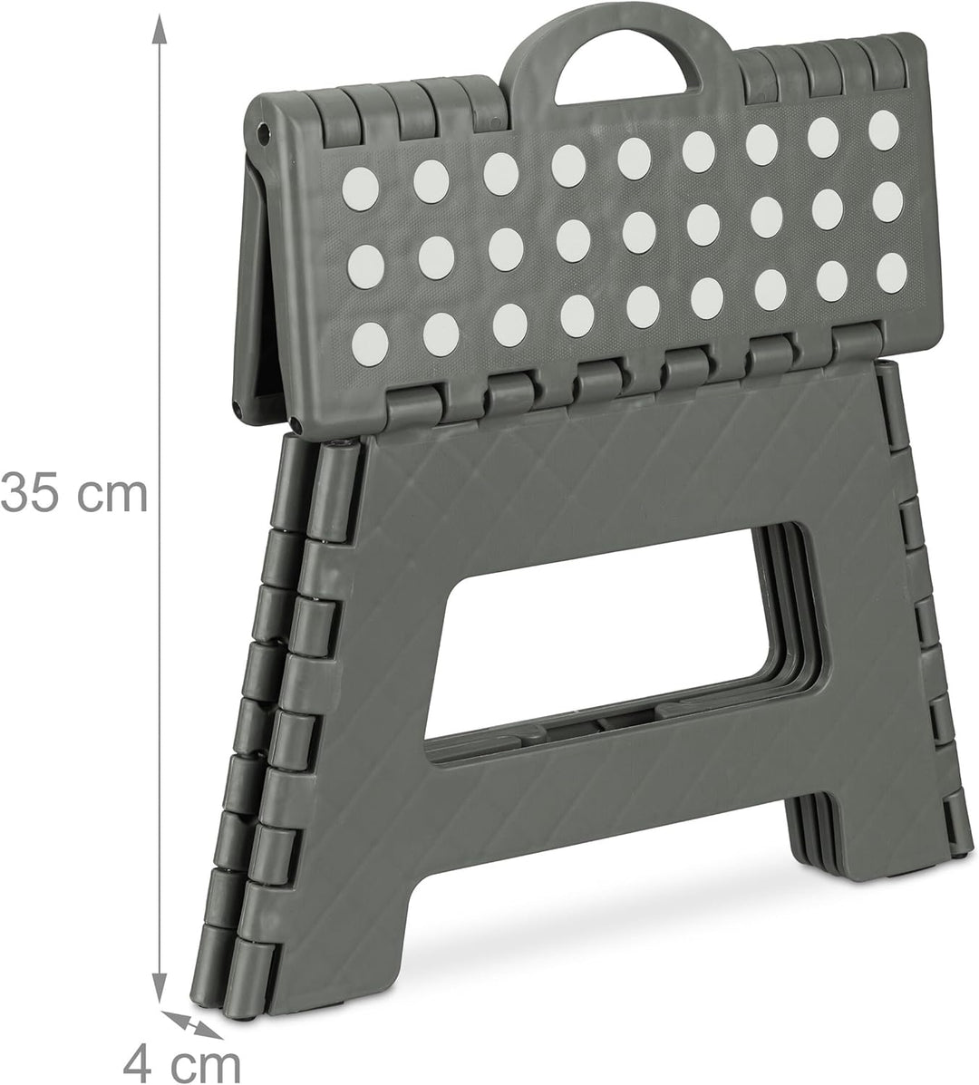 Relaxdays Klapphocker faltbar, 4er Set, Camping Hocker, Kinder Badhocker, bis 150 kg, Kunststoff, HB