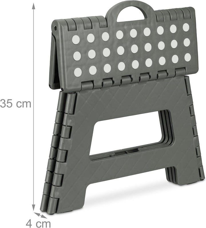 Relaxdays Klapphocker faltbar, 4er Set, Camping Hocker, Kinder Badhocker, bis 150 kg, Kunststoff, HB