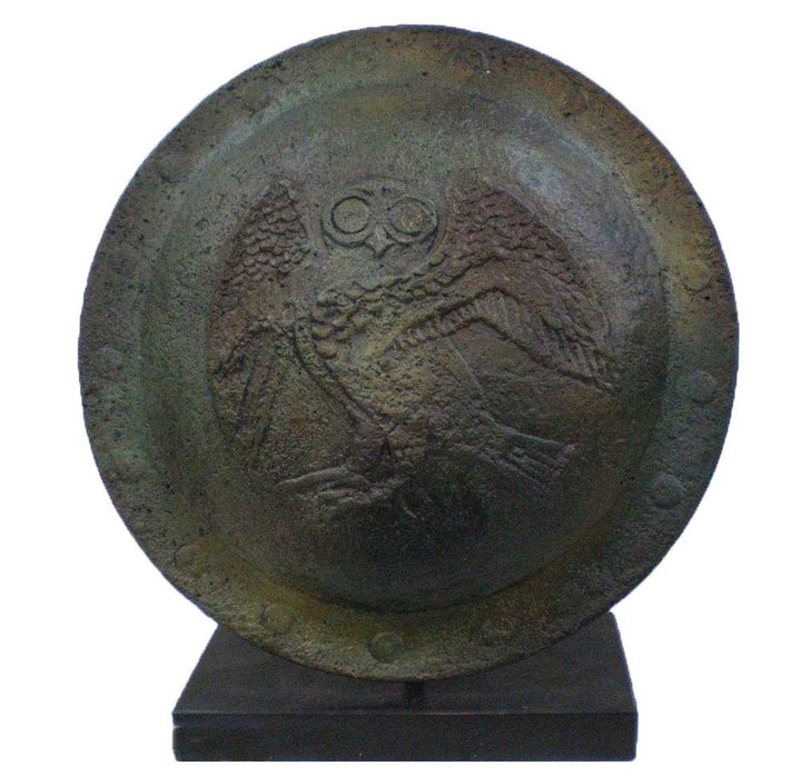 Hand Made Bronzeschild – Eule von Athen – Göttin Athena Symbol – Antik-Stil – Unikat