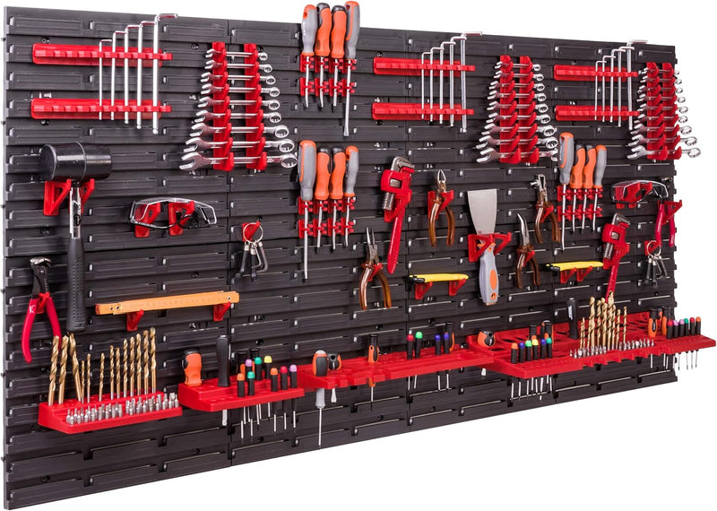 botle Lagersystem Wandregal 158x78 cm, Werkzeughalterungen, Schüttenregal Sichtlagerkästen, Extra St