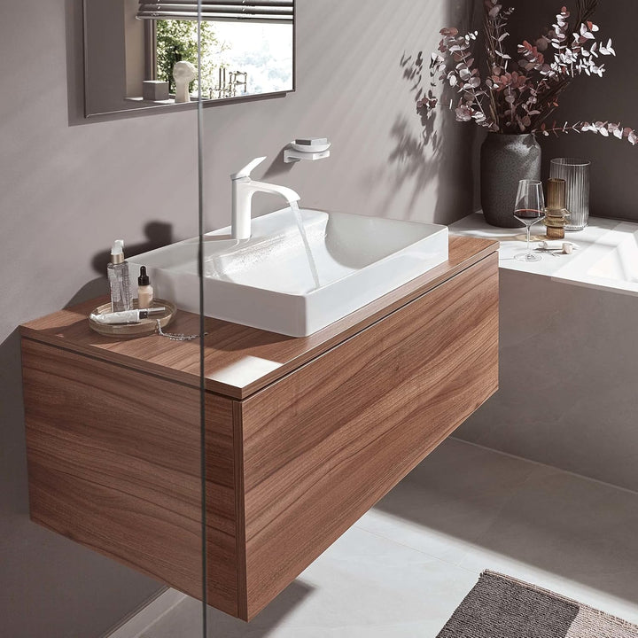 hansgrohe Vivenis - Waschtischarmatur ohne Ablauf, Wasserhahn Bad mit Auslauf Höhe 110 mm, Mischbatt