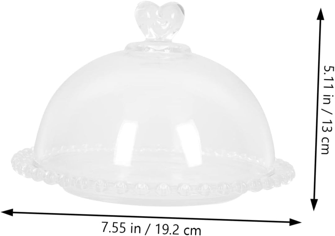 Cabilock Kuchenglocke Tortenglocke Kuchenständer Tortenplatte Glasglocke Fliegenhaube Tortenhaube Gl