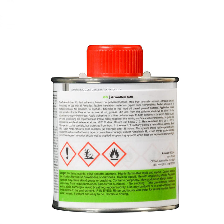 Armaflex Armacell Kleber 520 für Kautschuk-Platten und Schläuche 0,25 Liter Pinseldose + original Sc