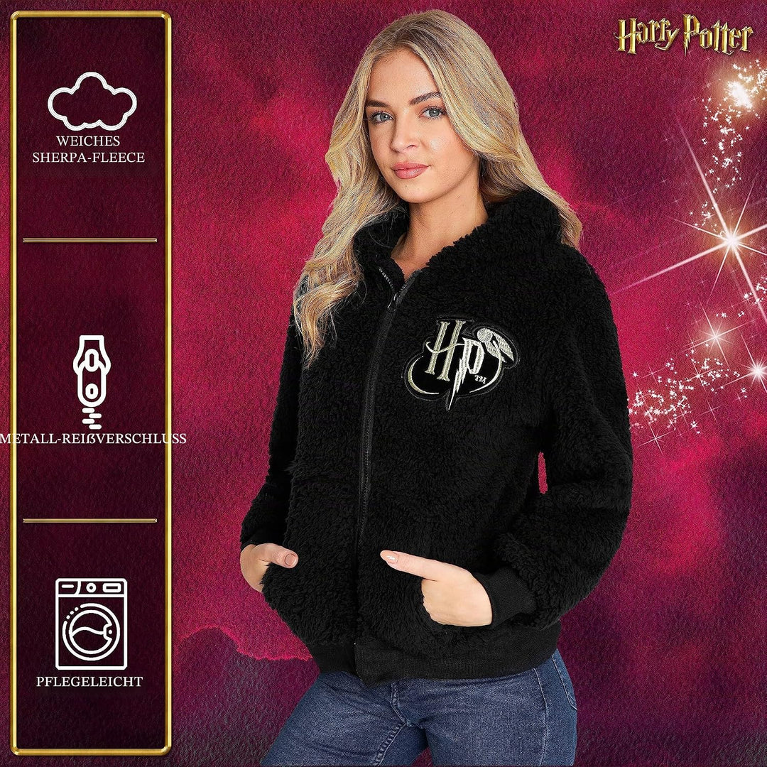 Harry Potter Kapuzenpullover Kinder Teddy Fleece Hoodie Teenager 14-15 Jahre Schwarz Hp Jugendliche,