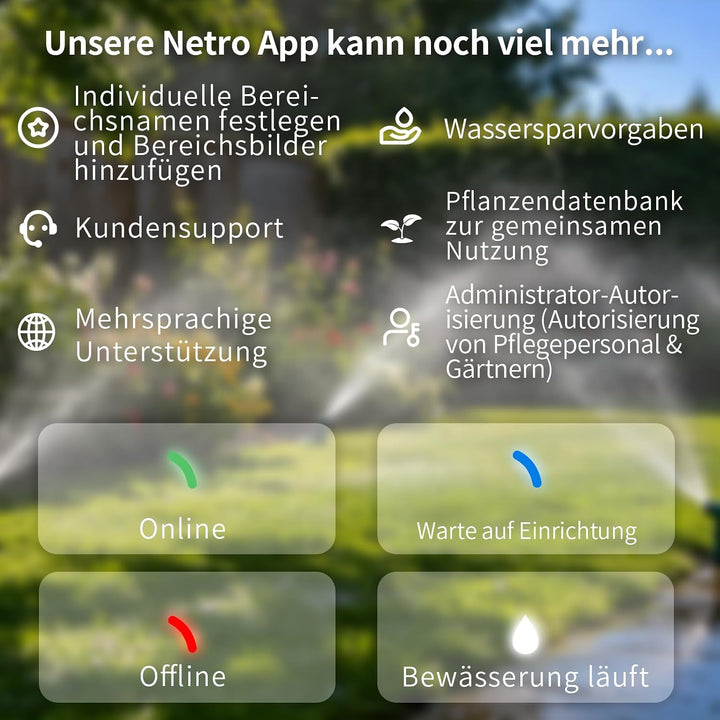 Netro Spark Smart Sprinkler-Controller, WiFi, wetterbewusst, Fernzugriff (16 Zonen), 16 Zone
