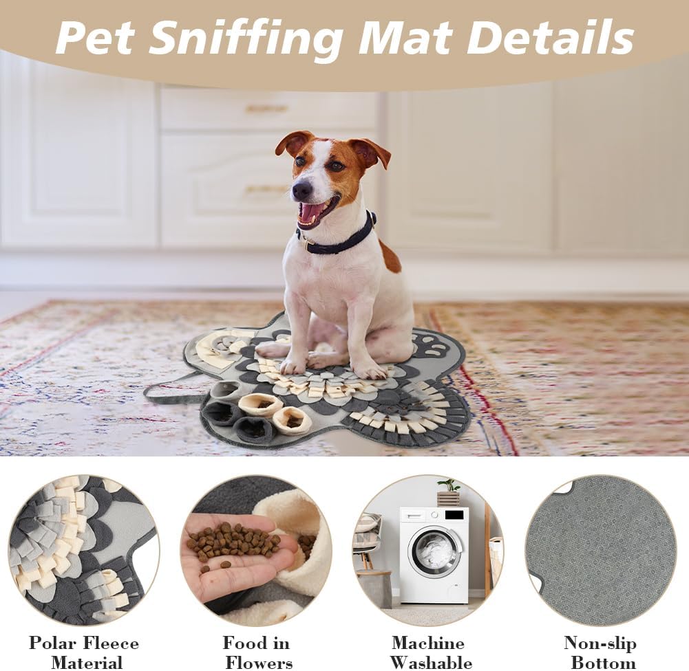 OSDUE Schnüffelteppich Hund, Futterschnüffel-Futtermatte, Hunde-Schnüffelmatte, Welpen-Trainingsmatt