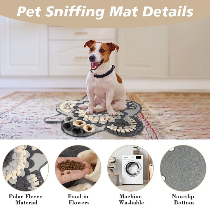 OSDUE Schnüffelteppich Hund, Futterschnüffel-Futtermatte, Hunde-Schnüffelmatte, Welpen-Trainingsmatt