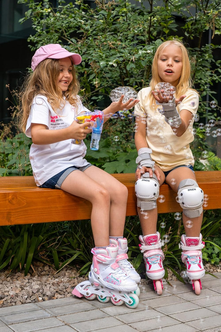 RAVEN Inline Skates Inliner für Kinder Mädchen verstellbar 35-39 (23cm-25,5cm) Rosi, 35-39 (23cm-25,