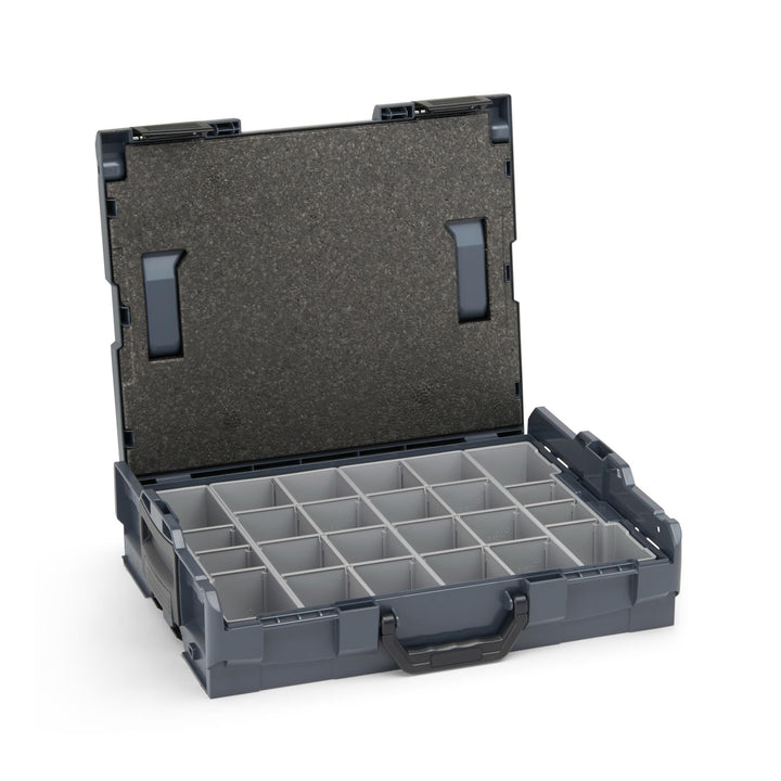 Bosch Sortimo Werkzeugkoffer-Set • L-Boxx 102 anthrazit • bestückt mit Ordnungssystem Insetboxen-Set