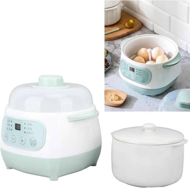 Slow Cooker, Gesund und Sicher, 1 L Keramik-Slow Cooker, Einfach zu Transportieren und Aufzubewahren